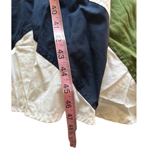 EUC eShakti Green Navy Chevron Stripe Full Skirt Sleeveless Summer Maxi  Medium - Picture 12 of 12